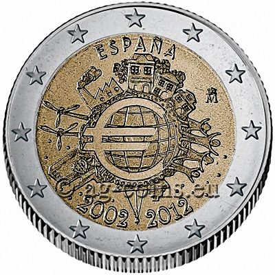 2012 – ESP – 10 years of the Euro 800×800