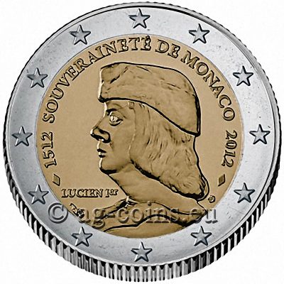 2012 – MON – 500th anniversary of the foundation of Monaco’s Sovereignty, by founder Lucien 1er Grimald 800×800