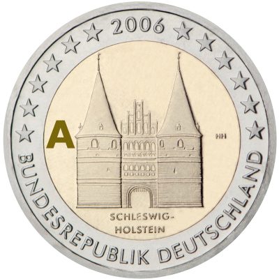 Photography of commemorative Euro coins