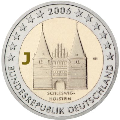 Photography of commemorative Euro coins