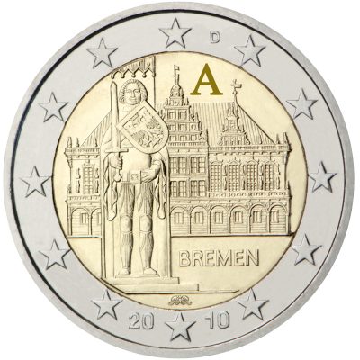 Photography of commemorative Euro coins