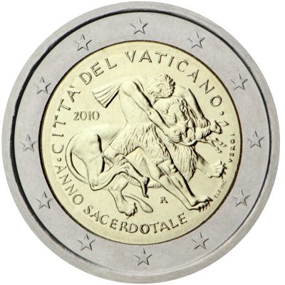 Photography of commemorative Euro coins